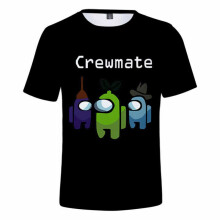 (Black,XL)Among Us Game Tshirt Imposter Crewmate Mens Ladies Adult Short Tshirt Sleeve