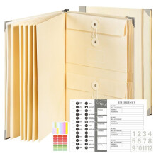 Portable in Case I Go Missing Binder Multiple Pockets File Storage Tools Accordion Storage Folders Large Capacity File