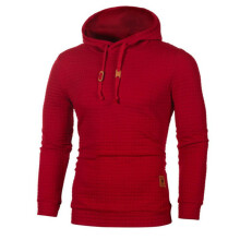 (Red,3XL)Mens Warm Jacket Outwear Jumper Hoodies Coat Sweater Hooded Sweatshirt Pullover