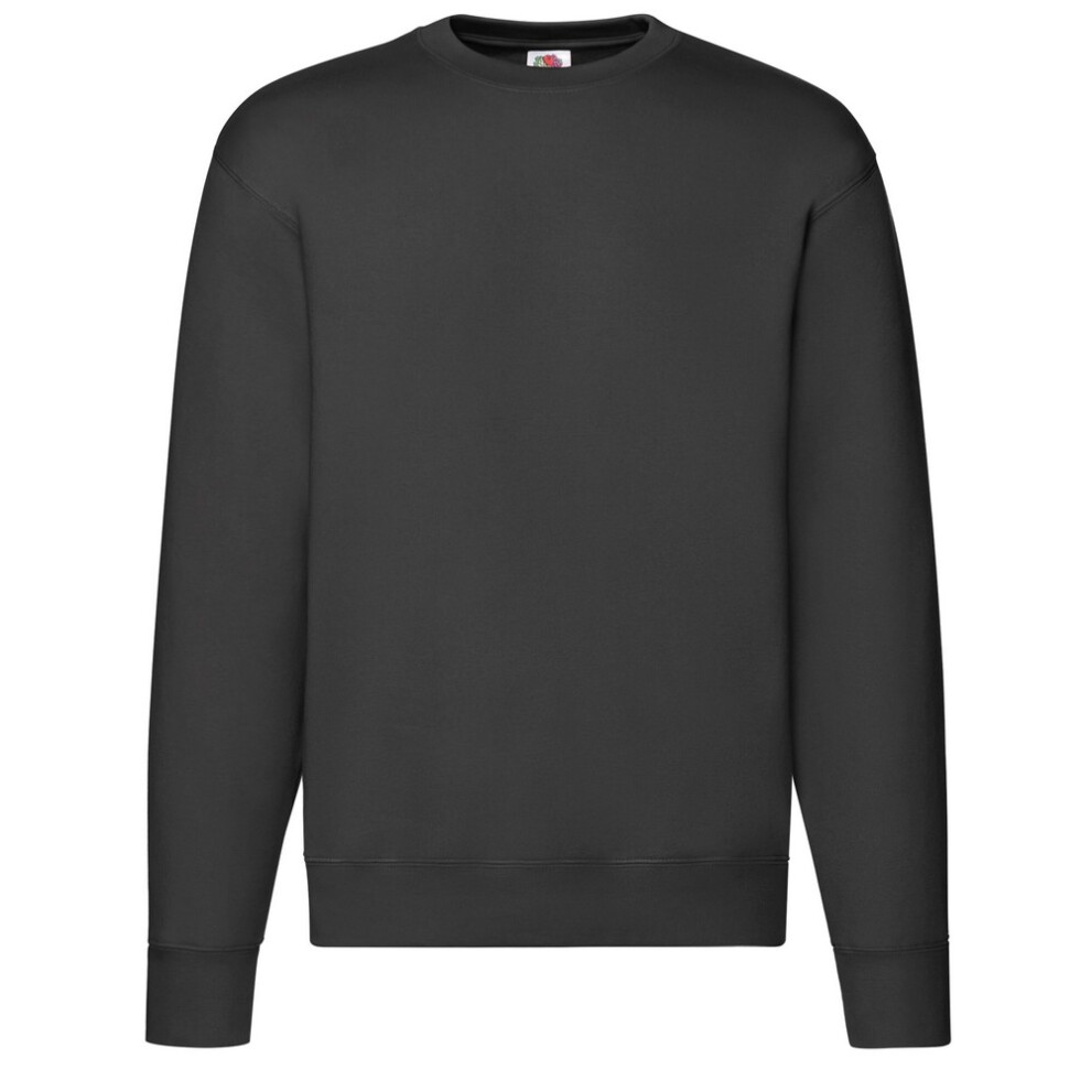 Fruit Of The Loom (L, Black) Mens Premium Set-In Sweatshirt