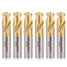 6pcs Titanium Coated Spot Weld Drill Bit Set, 5/16 Inch/8mm High Speed Steel Cutter for Welding Removal