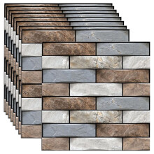 3D Wall Panels Peel and Stick,Faux Brick Wall Panel , 10PCS 30x30cm Self Adhesive Wallpaper Application