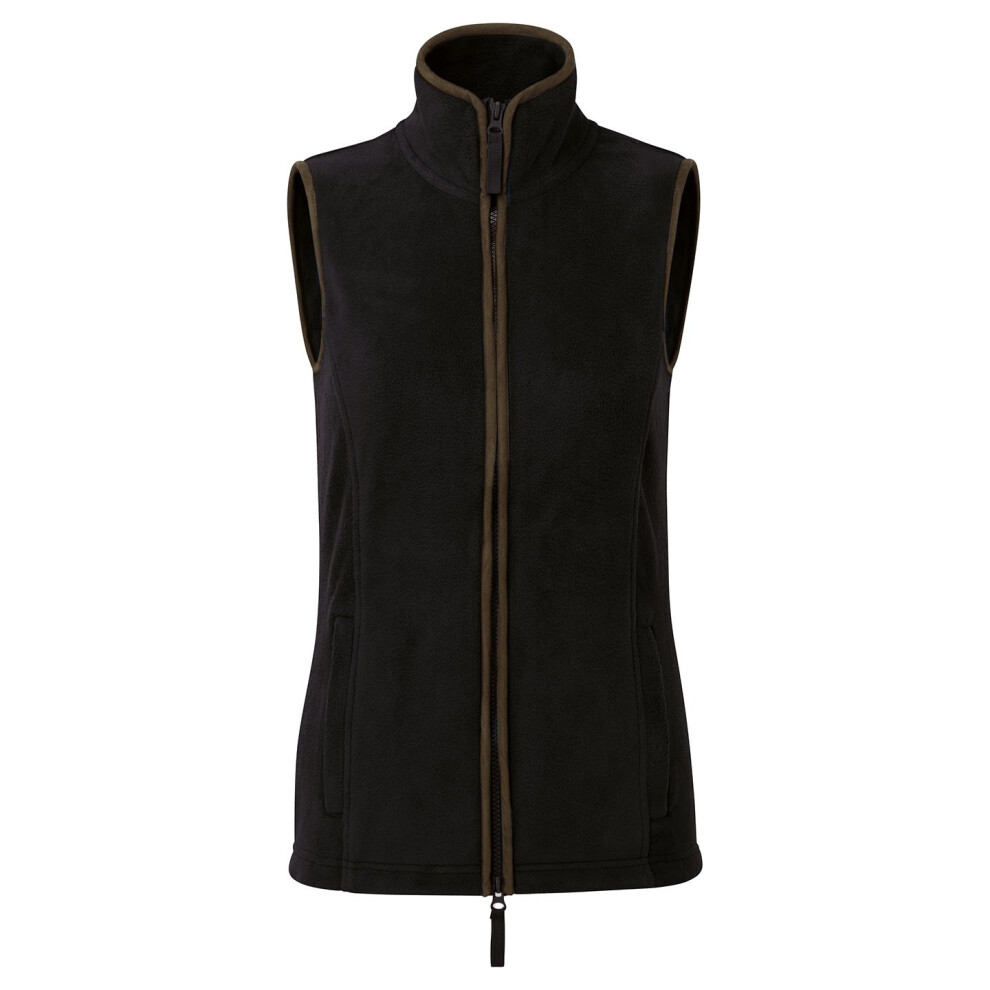 Premier (Xl, Black/Brown) Womens/Ladies Artisan Fleece Gilet