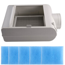 Indoor Dryer Vent, Screen Filter and Water Drawer System, Upgrade Safety Vent Flap, for Electric Clothes Dryers