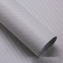 (White) Carbon Fiber Car Vinyl Wrap - Bubble Free
