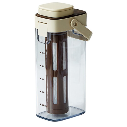 1000ml Iced Coffee Maker Cold Brew Jar - Leak Proof, Large Capacity Cold Water Kettle