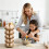 Wooden Egg Rack Countertop, 5-Layer Rotating Pine Egg Rack, Stackable Egg Rack, Disassembled and Shipped Egg Rack 5