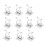 (White S) Wall Clips for Indoor Vines & Home Decor 1