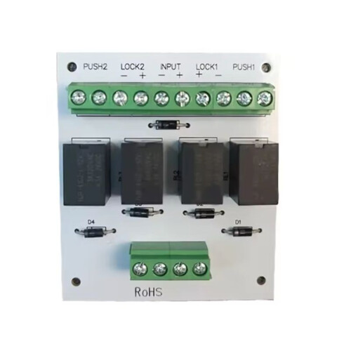 Double Door Interlocking Relay Module for Door Interlock System Fail Safe Lock 69Lx60Wx15H(mm) for Egress Control 1