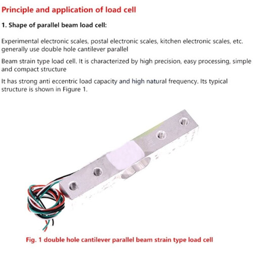 Digital Load Cell Weight Sensor HX711 AD Converter Breakout Module 1KG Portable Electronic Kitchen Scale for 1