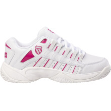 (7.5 UK, White) K-Swiss Mens Logo Leather Low Cut Tennis Shoes