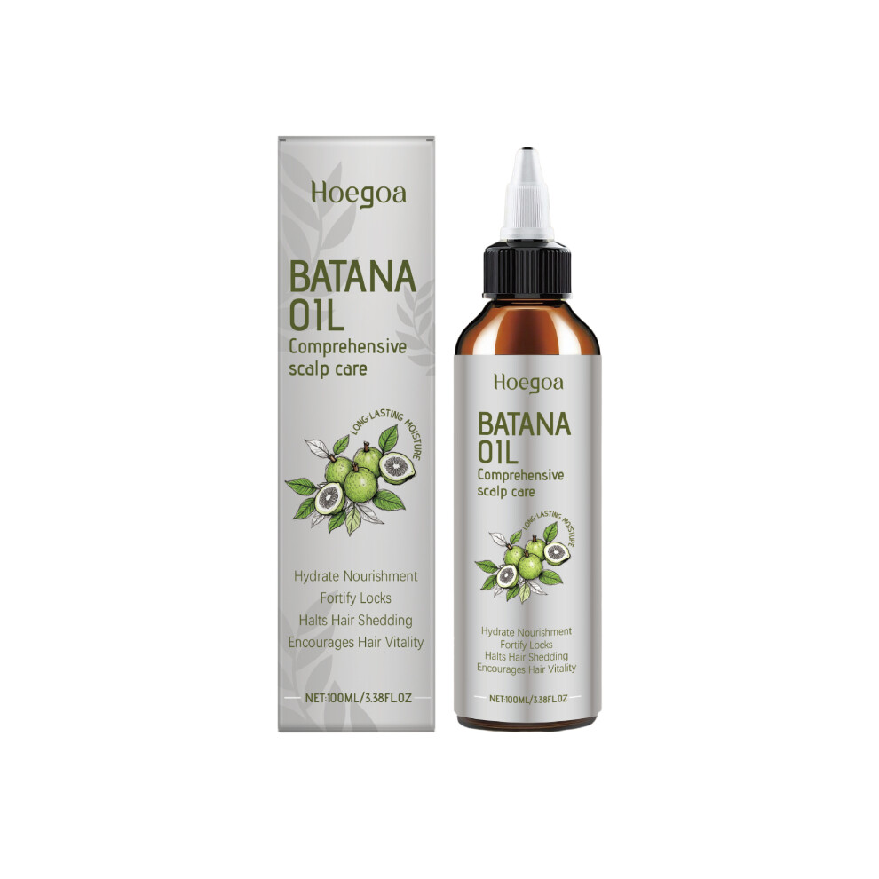 (100ml) HOEGOA Batana Hair Oil Deep Moisturizing Strengthens Hair Flexible Shiny Hair Lightweight Hair Care Essence