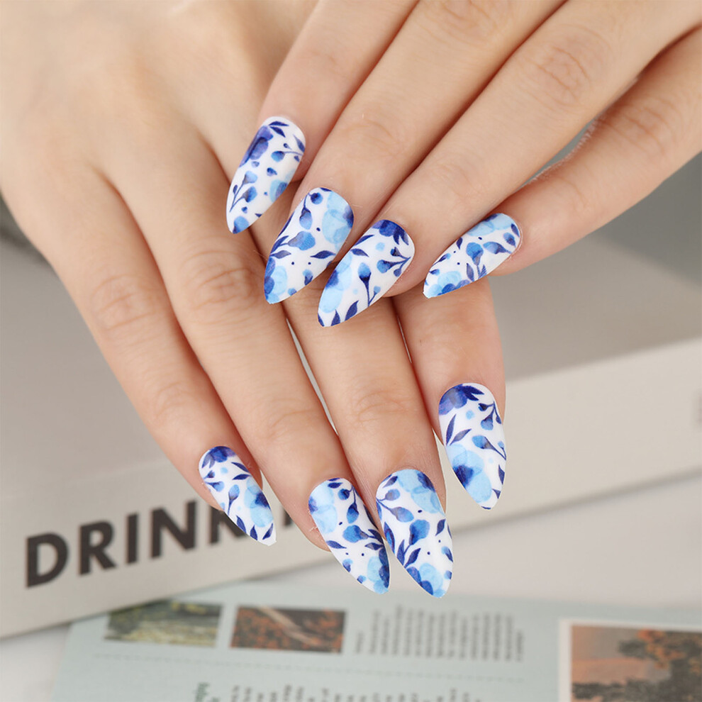 Dcph-Clothing (Jd22) Long Pointed Fake Nails - Durable & Stylish