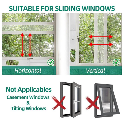 Portable Air Conditioner Window Kit:Adjustable Universal AC Seal Window Vent Kit for Sliding Vertical/Horizontal Windows 2