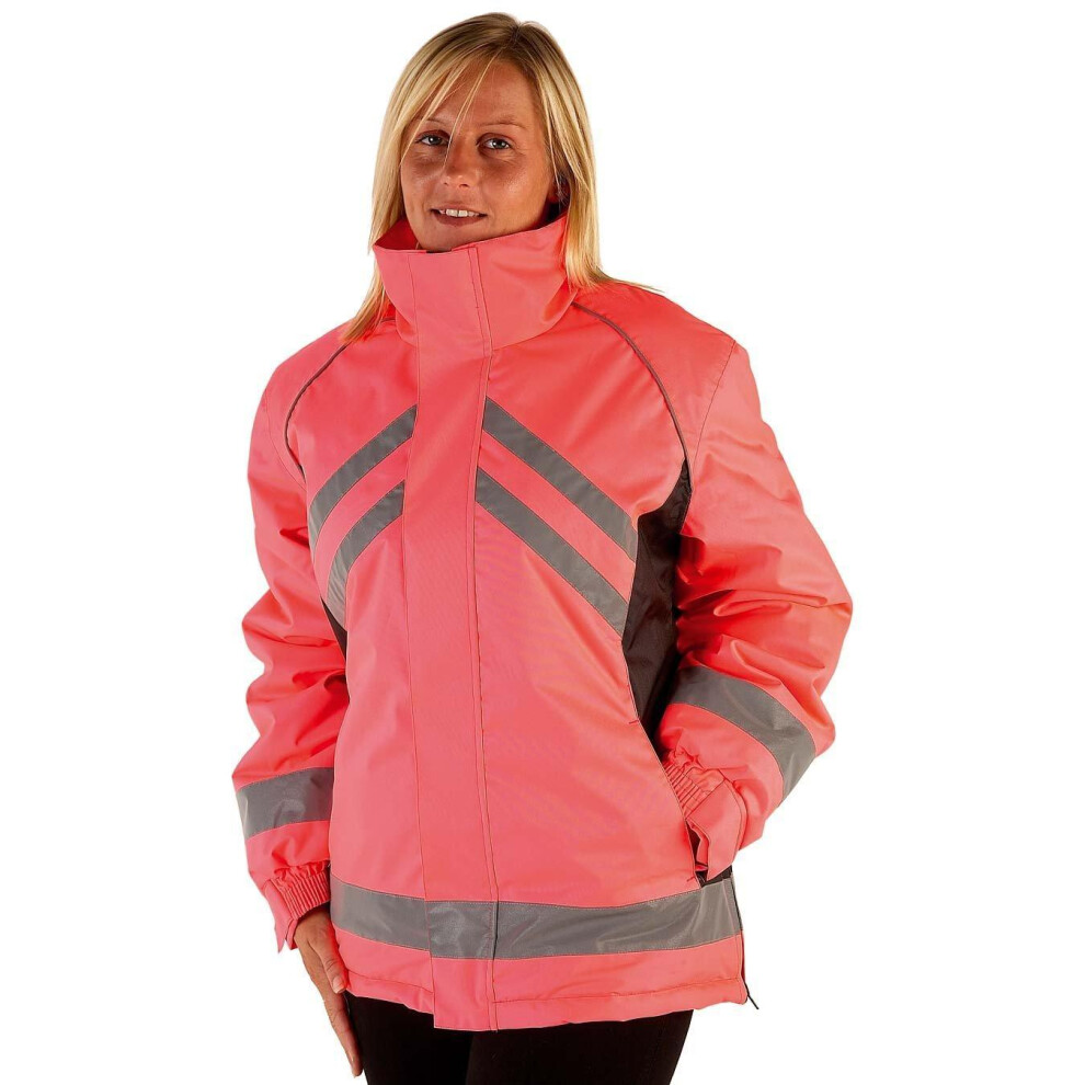 Photos - Equestrianism  HyVIZ Adults Waterproof Riding Jacket(XL, Pink/Black)