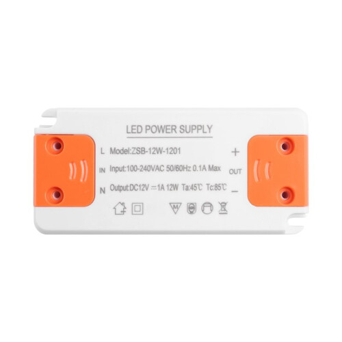 12V LED Driver Thin Constant Voltage Drive Power Supply 12W Input Suitable for Various LED Lamps