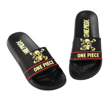 (3 UK, Black) One Piece Boys Logo EVA Sliders