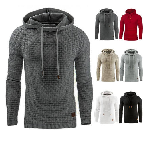 (Red,2XL)Herren Warme Jacke Outwear Pullover Hoodies Mantel Sweater Kapuzenpullover Pulli 1