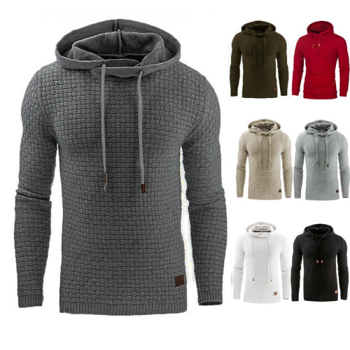 (Red,2XL)Herren Warme Jacke Outwear Pullover Hoodies Mantel Sweater Kapuzenpullover Pulli 2