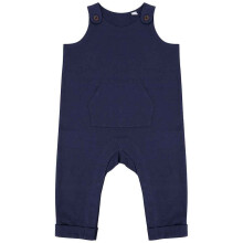 (0-6 Months, Navy) Larkwood Baby Organic Cotton Dungarees