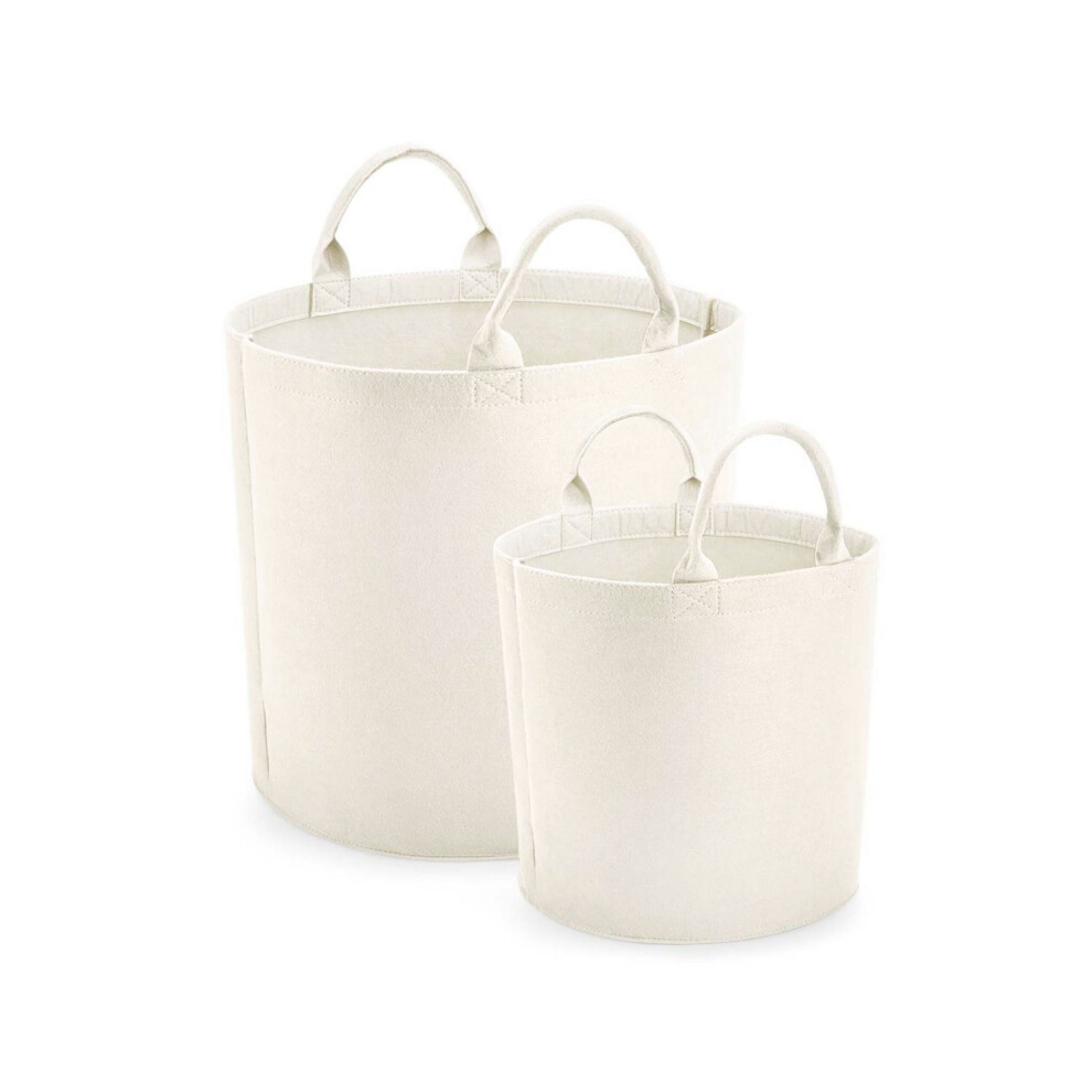 Bagbase (40Cm X 40Cm, Soft White) Felt Trug