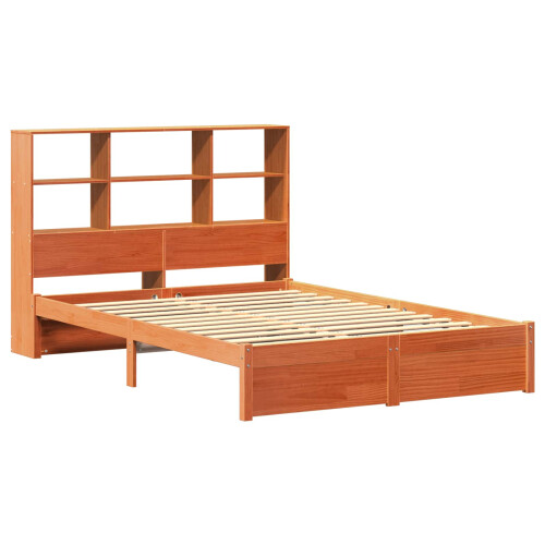 VidaXL vidaXL Bed Frame with Storage Headboard Wax Brown 150 x 200 cm 1