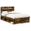 VidaXL vidaXL Bed Frame Smoked Oak 120 x 190 cm Solid Pine Wood 2