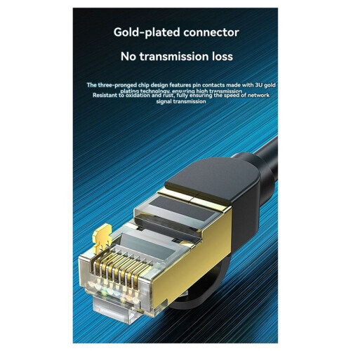 Cat8 40Gbps Ethernet Cable 1.5M 2000MHz High Speed Internet Double Shield Networking for PS5 PC Router 2