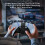 For PS5 Wireless Racing Controller  Steering Wheel Directional Joystick Gamepad for Racing Games Black 8