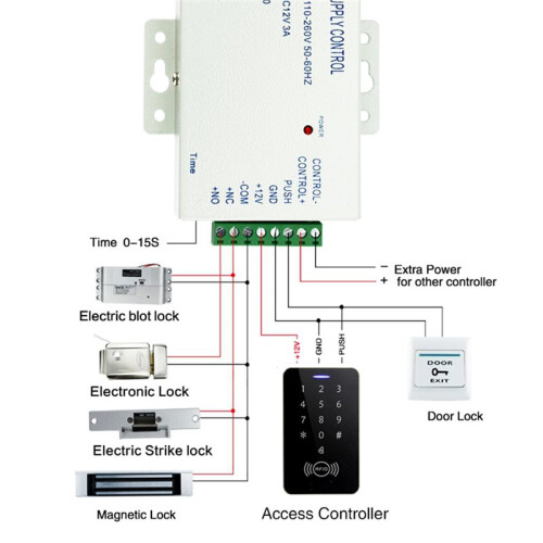 Electric Mortise Locks with Drop Bolt DC12V Electronic Lock Adjustable  Delay Fail Safe Mode  Lock 1