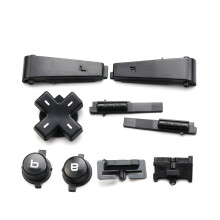 For Gameboy Micro-GBM Console Full Set Left Right L R A B D-Pad Buttons Key Replacement for GBM Console Black