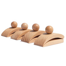 Houten Wandhangers voor Wandtapijten, 4 Stuks, Quilthangers, Dekenhangers met Klemmen voor Het Ophangen van Tapijten, Houten Wandclips voor Het