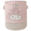 Cesto de Roupa Suja  de Tecido Rosa com Desenho de Castelo 1