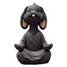 Animal Statues Animal Sculptures Yoga Living Room Garden Decoration Bonsai Desktop Ornaments Black