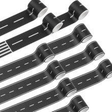 10 Rolls Black Road Tape - Kids Toy Car Race Track Party Decorations, Easy-to-Apply Non-Slip Racing Tape