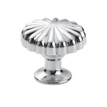 Vintage Brass Cabinet Handle Chrome Silver Drawer Knob for Wardrobe and Dresser Single Hole