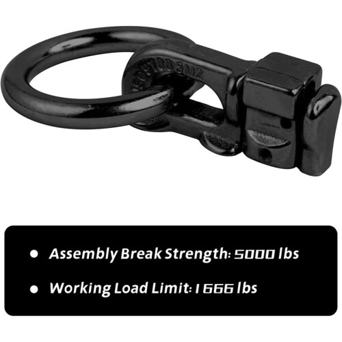 L Track Double Stud Tie Down Fitting with O-Ring, Use with L Track Rails,to Create Instant Tie-Down Anchor Points 2