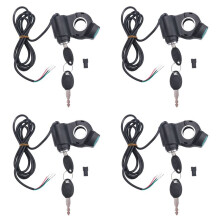 4X Scooter Elettrico Serratura di Accensione Cilindro Chiave Interruttore di Avviamento Serratura Accessori di Ricambio per Scooter Elettrico per