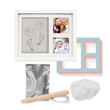 Baby Hand and Footprint Kit, Clay Handprint Keepsake Frame, Newborn Keepsake Photo Frame, Picture Hanging Pictures