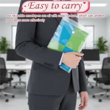 Pacote com 80 Envelopes Plásticos Transparentes e Impermeáveis Reutilizáveis para Armazenamento de Carimbos e Matrizes Corte, Tamanho 7" X 9,4",