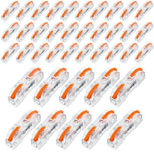 40 Stück Schnellanschluss-Kabelverbinder, Inline-Kabelverbinder, Kompakter Schnellverbinder, Transparent A