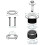 Turn Tub Drain Trim Kit with Two-Hole Overflow Faceplate, Universal Fine/Coarse Thread Replacement for Bathtubs 6