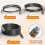 Cable Combination Lock, Comes with Three Rubber Coated Steel Wire Rope Combination Padlocks, Replaceable Rope 3