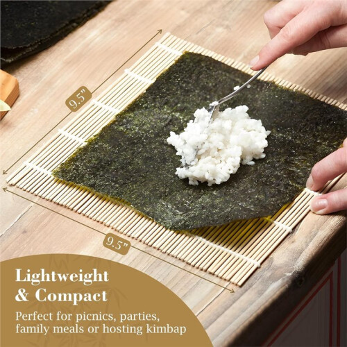10-Pack Bambu SusHIMatta - Sushirullmatta för Att Göra, Forma 1