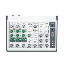 Mixer de Áudio OTG de 6 Canais com , Conexão USB, Transmissão Ao Vivo e Gravação, 48V, Ajuste de Alta e Baixa Frequência