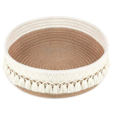 Makeup Perfume Holder Organizer Decorative Woven Rope Basket Boho Decor Cosmetics Desk Storage Baskets