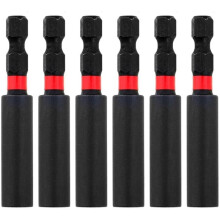 6 Portabrocas Magnéticos de 60 mm, Vástago Hexagonal Universal de 1/4 de Pulgada, Portabrocas Magnético para Destornillador.