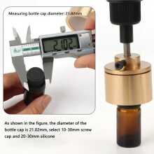 Handheld Electric Bottle Capping Machine Adjustable Screw Cap Tightening Tool for 10-50mm Round Cap/Sprayer Cap EU