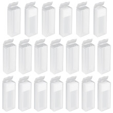 20 Pcs Microscope Slide Storage Box Plastic Rectangle Blood Slide Holder for 5 Slides with Lid for Science Specimens