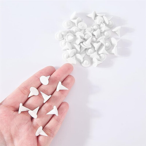 50Pcs Kiln Stilts Support Nails Ceramic Refractory Cone Support Nails Temperature Reusable Pottery Tools for Firing B 1